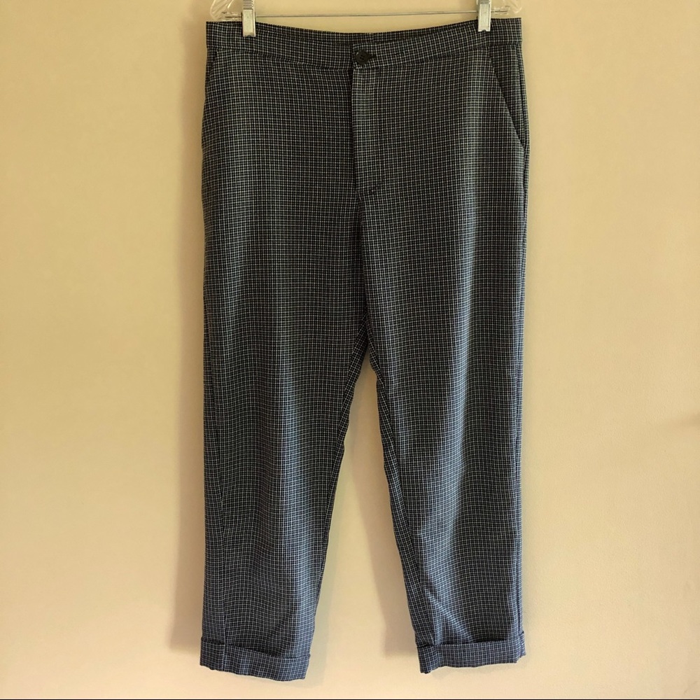 Et Tigre Navy Blue Gingham Dayandra Trousers - Picture 2 of 10